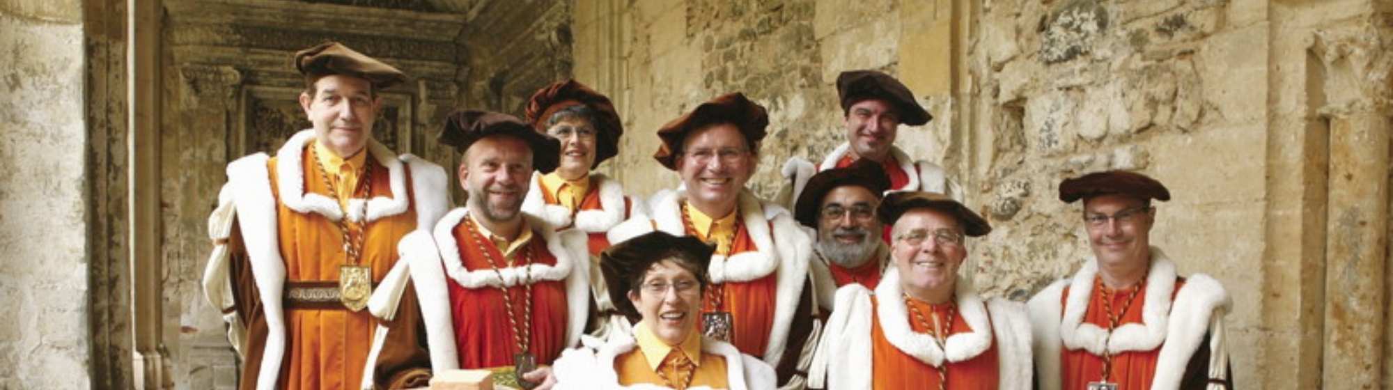 Traditional cheese guild member in costume