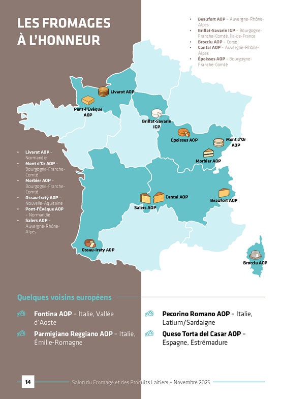 Les fromages d'hiver cartographie Salon du Fromage et des Produits Laitiers