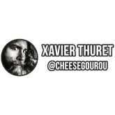 Photo en noir et blanc de Xavier Thuret avec son pseudo @cheesegourou.